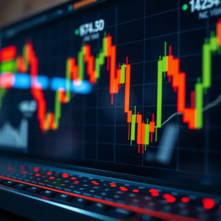 Bearish engulfing candlestick pattern signaling possible downward trend during intraday market sessions