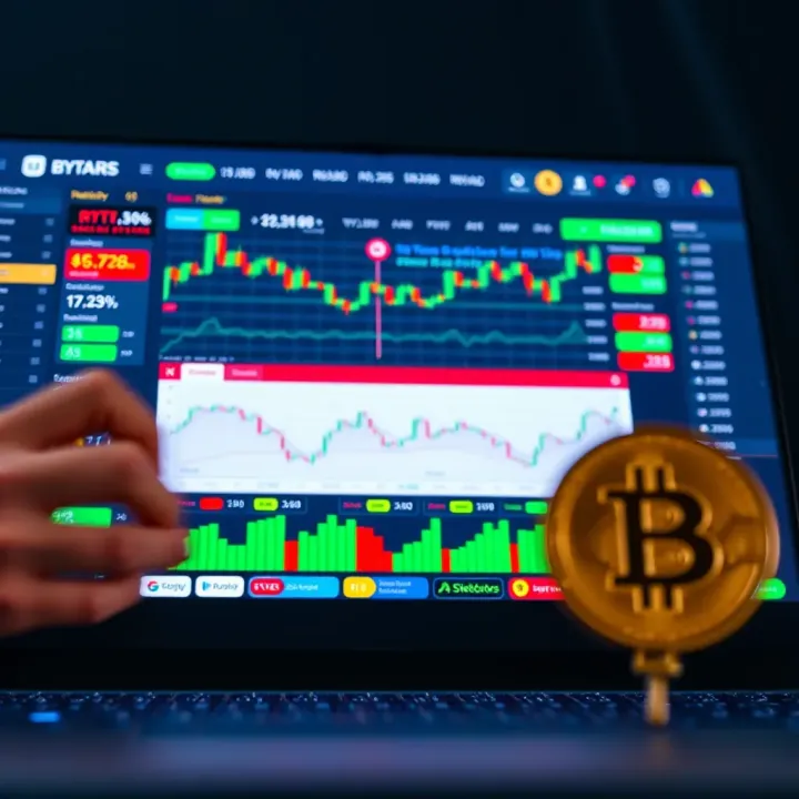 Interface of a crypto options trading platform displaying market charts, option contracts, and trading tools