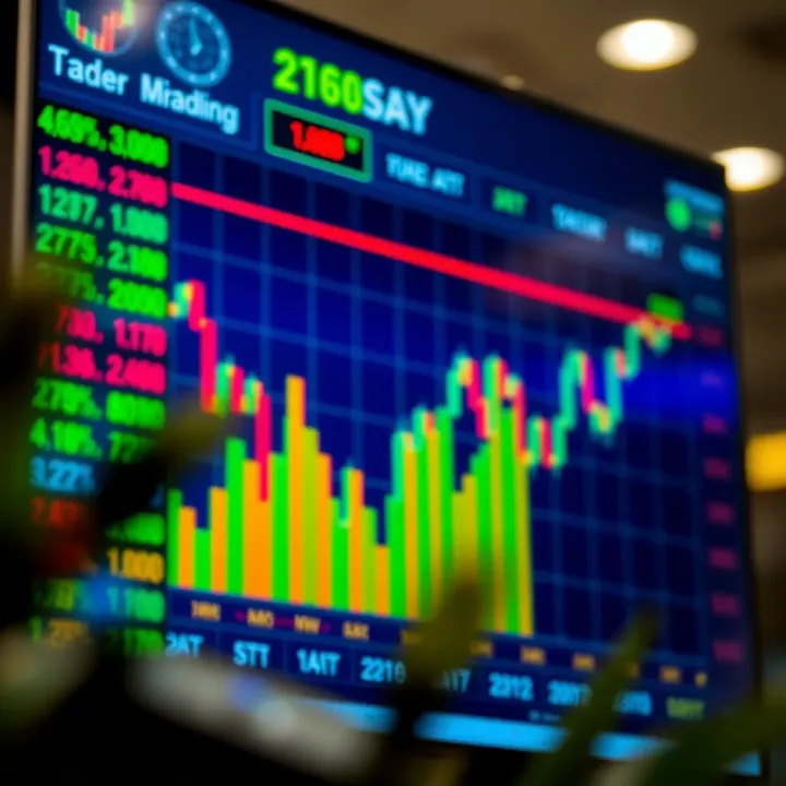 Graph showing fluctuating stock prices depicting market volatility for intraday trading