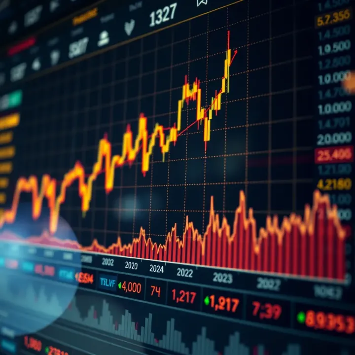 Graph depicting peak trading activity during Indian stock market hours with price fluctuations
