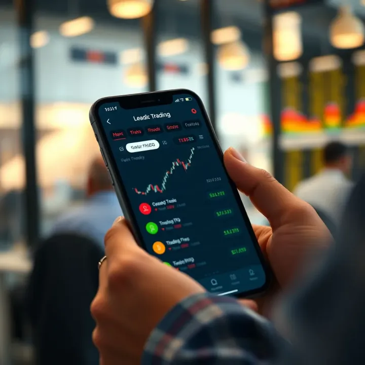 User-friendly interface with key features of a top trading application on smartphone