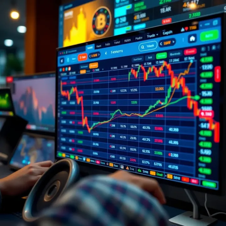 Comparison of features and benefits among popular virtual trading platforms in India shown on a digital screen