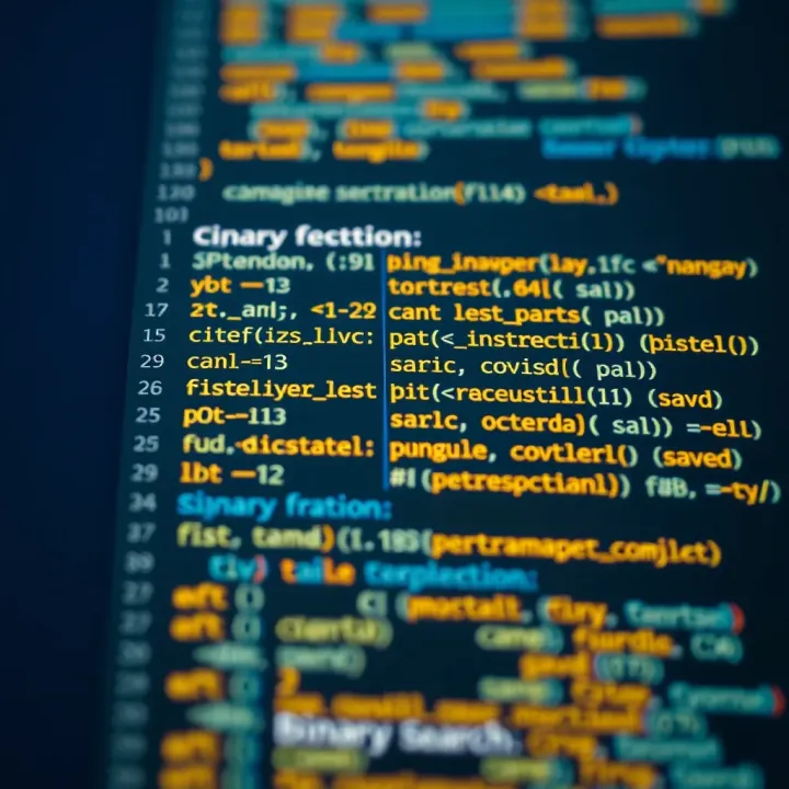 Recursive and Iterative Binary Search Code in Python Code snippet showing both recursive and iterative implementations of binary search in Python