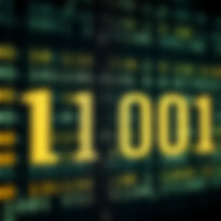 How Binary Codes Convert into Text Characters Visual representation of binary code translating into characters on a screen
