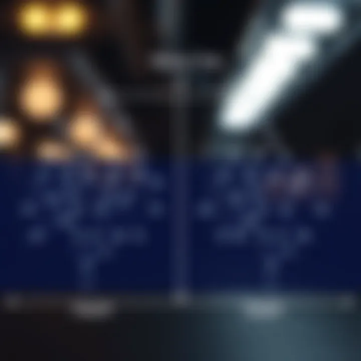 Comparison chart showing differences between height and depth in a binary tree with example nodes