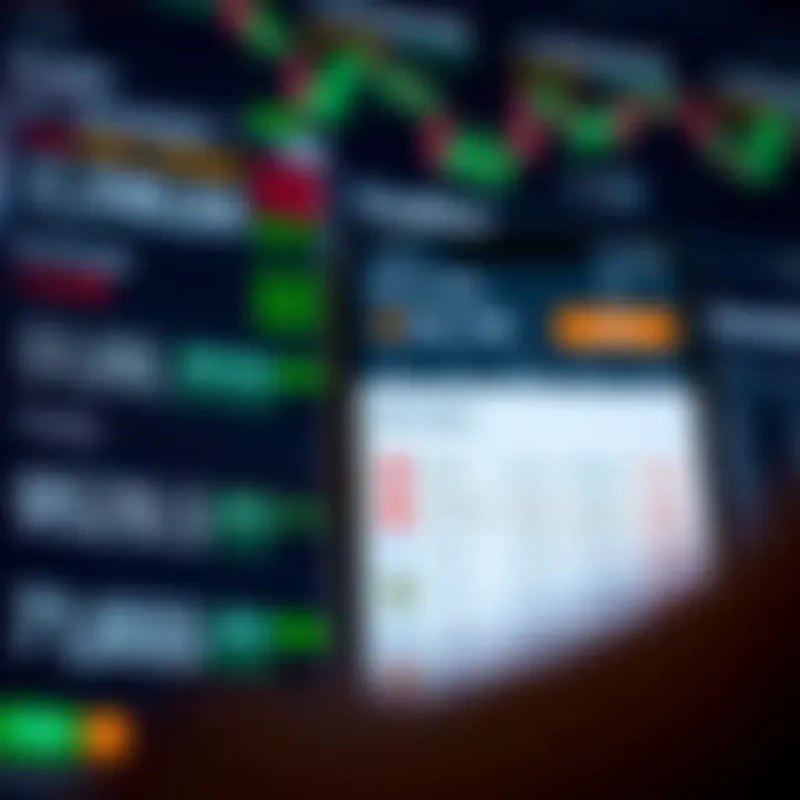 User interface of a currency trading app showing exchange rates and trading options