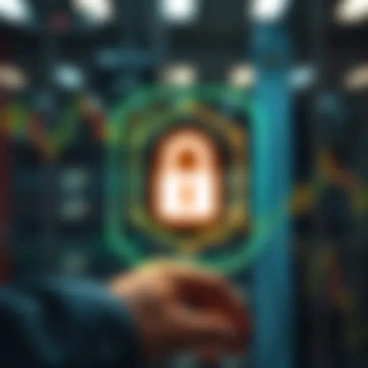 Secure digital transaction symbolizing data protection in online stock trading apps