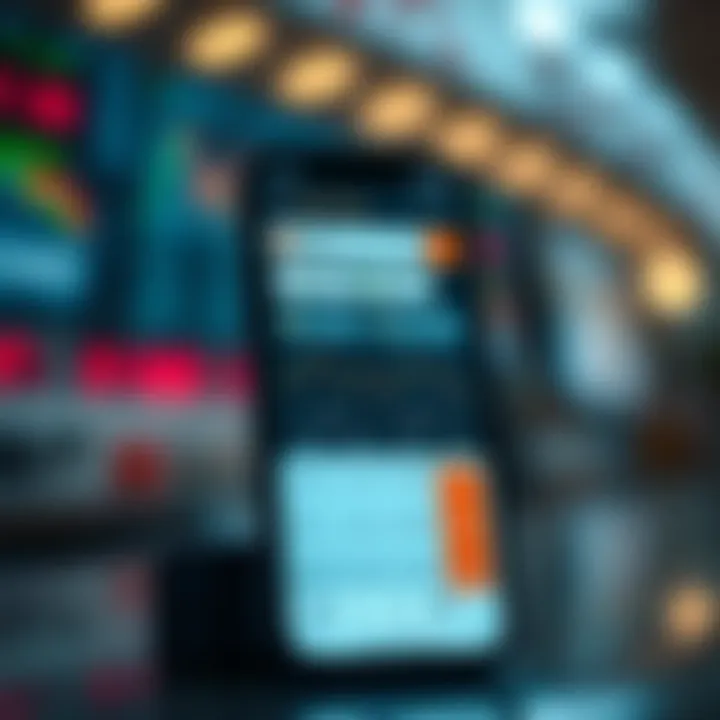 Mobile app interface displaying option trading dashboard with brokerage fee comparison