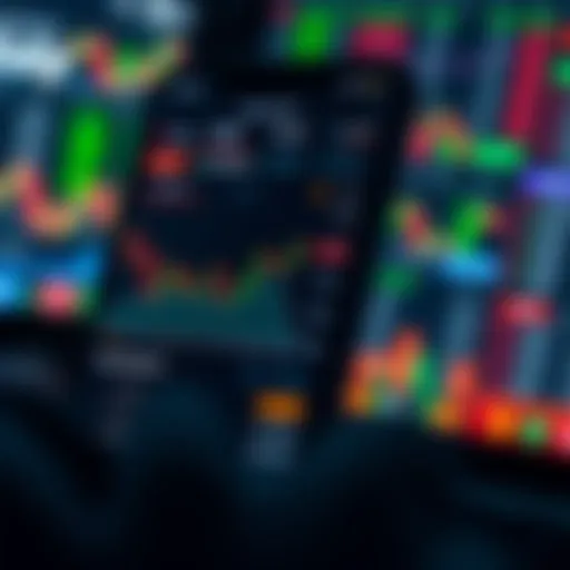 Interface of a mobile option trading application showing various stock options and market trends