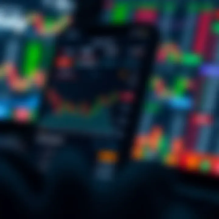 Interface of a mobile option trading application showing various stock options and market trends