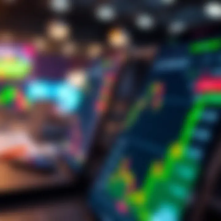 User-friendly trading app interface displaying stock market charts and investment options