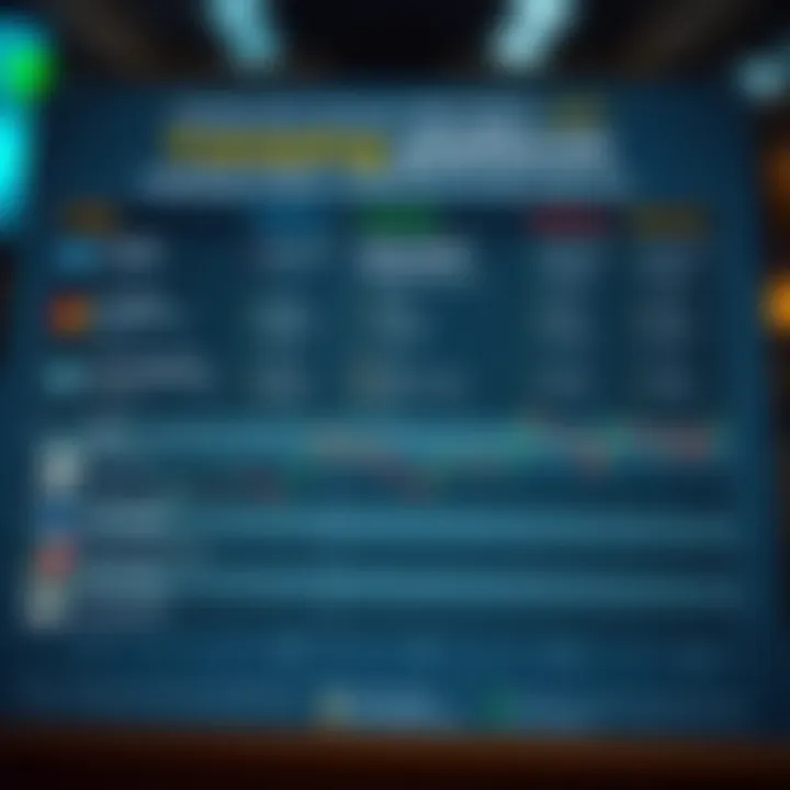 Comparison chart illustrating features, fees, and security of popular Indian trading platforms