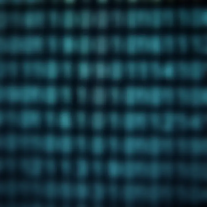 Diagram showing binary digits representing a letter in ASCII code