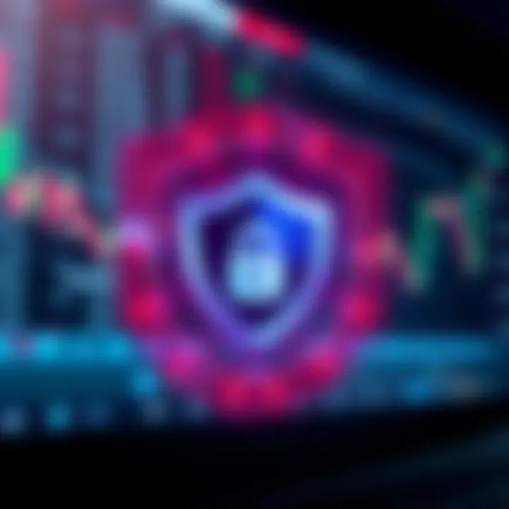 Secure digital shield symbolizing data protection and regulatory compliance for trading applications