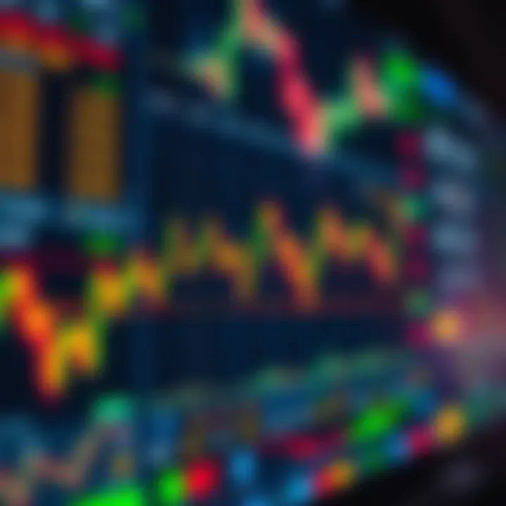 Illustration of a digital interface displaying forex market data and user-friendly trading tools