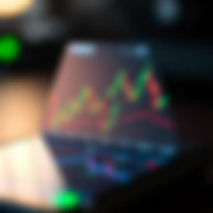 Digital interface displaying forex trading charts and currency pairs on a mobile device