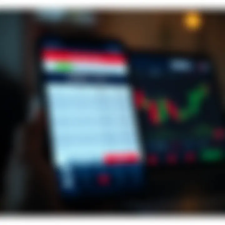 User interface of a trading app showing brokerage fee comparison among different platforms