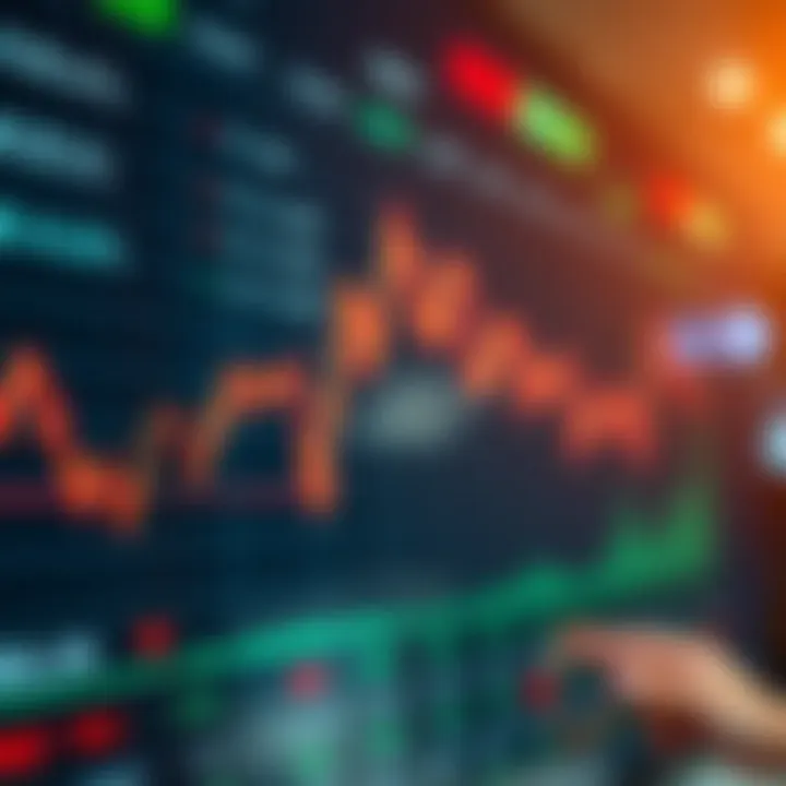 Chart showing fluctuations in stock prices during intraday trading in Indian stock market