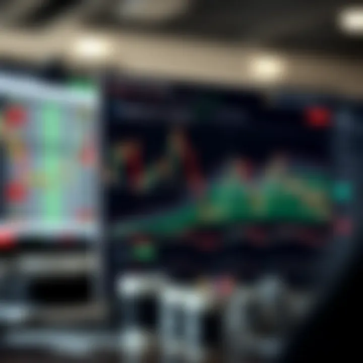 A detailed graphical representation of various technical chart patterns including head and shoulders, cup and handle, and double tops used in stock trading