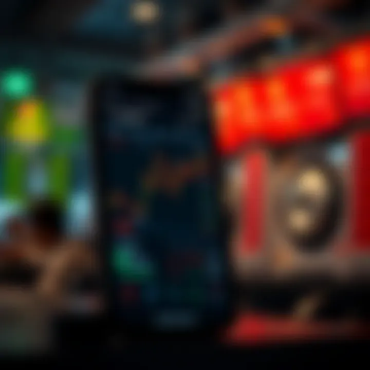 Illustration showing the interface of India's earliest trading app highlighting its main features and tools