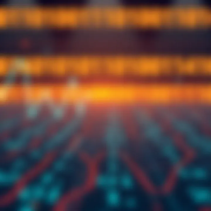 Diagram illustrating binary digits zero and one representing digital data signals
