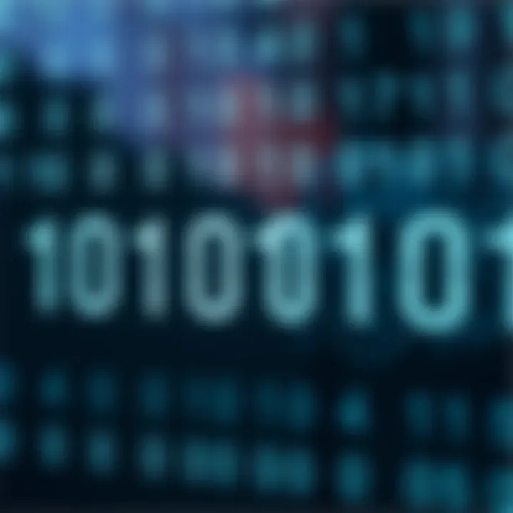 Diagram illustrating binary digits representing a decimal number using ones and zeros