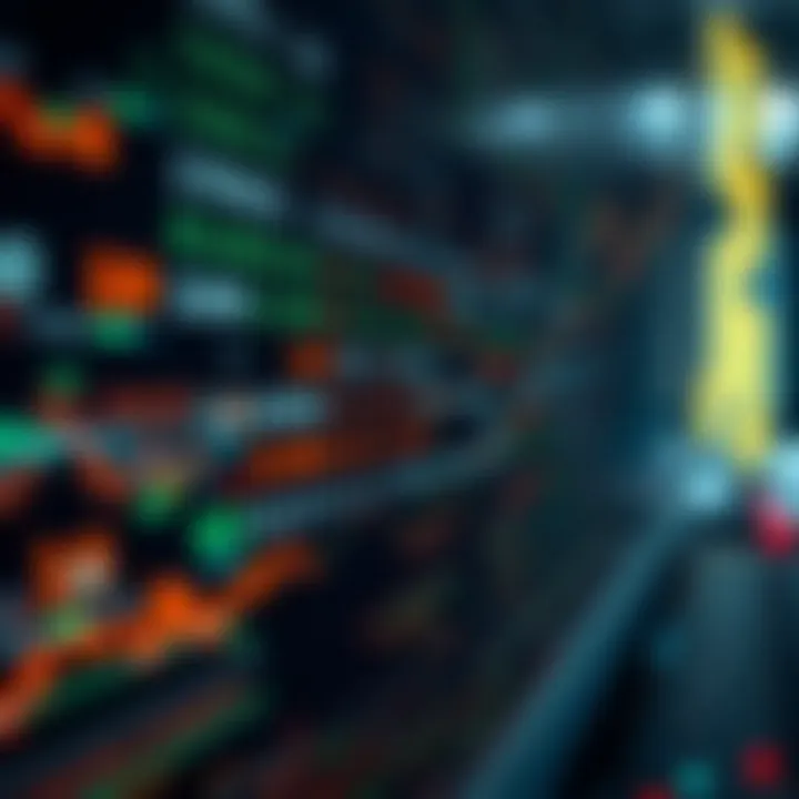 Visual representation of binary code impacting digital computing performance