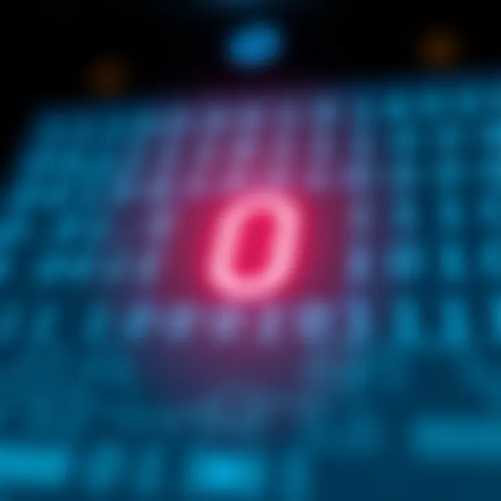 Diagram illustrating binary number system with digits zero and one