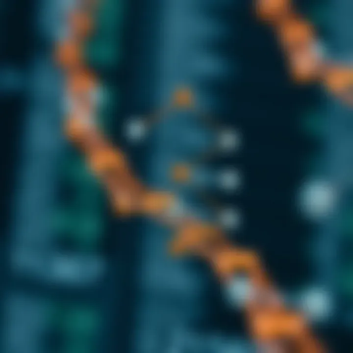 Diagram illustrating the structure of a binary threaded tree showing nodes connected with threaded pointers to in-order predecessor and successor