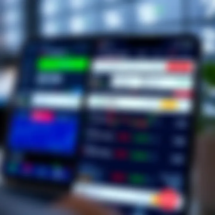 An app interface showing various trading options with low brokerage fees