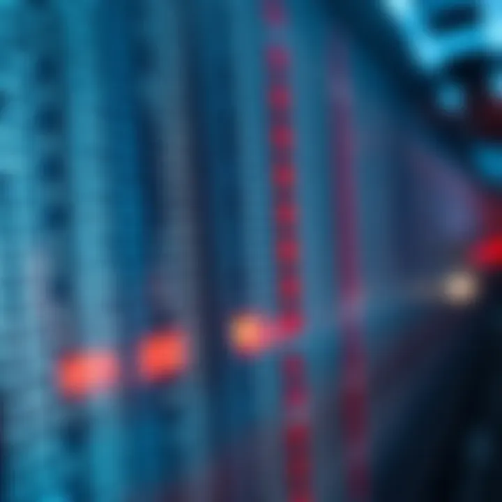 Visualization of a linear search scanning through a list sequentially