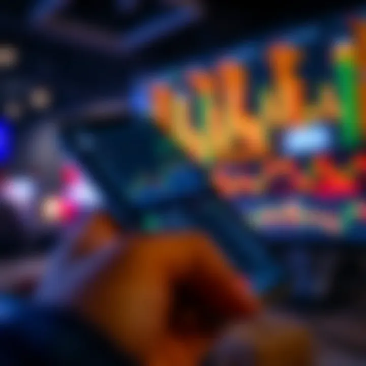 Mobile phone screen displaying a trading app interface with charts and financial data tailored for beginner traders in India