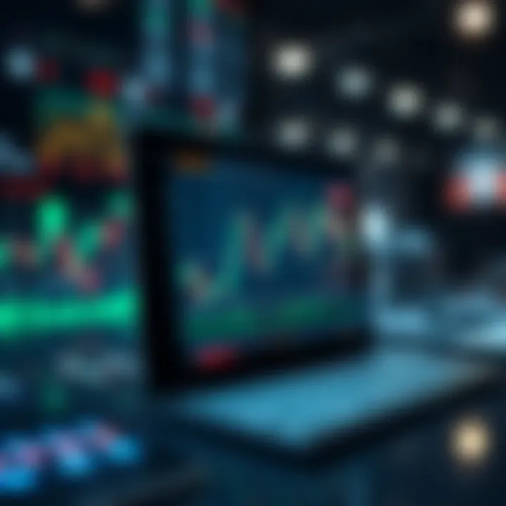 Graph showing virtual trading performance on a digital platform