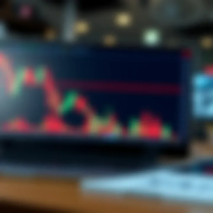 Chart showing a bearish harami candlestick pattern signaling possible reversal in price direction