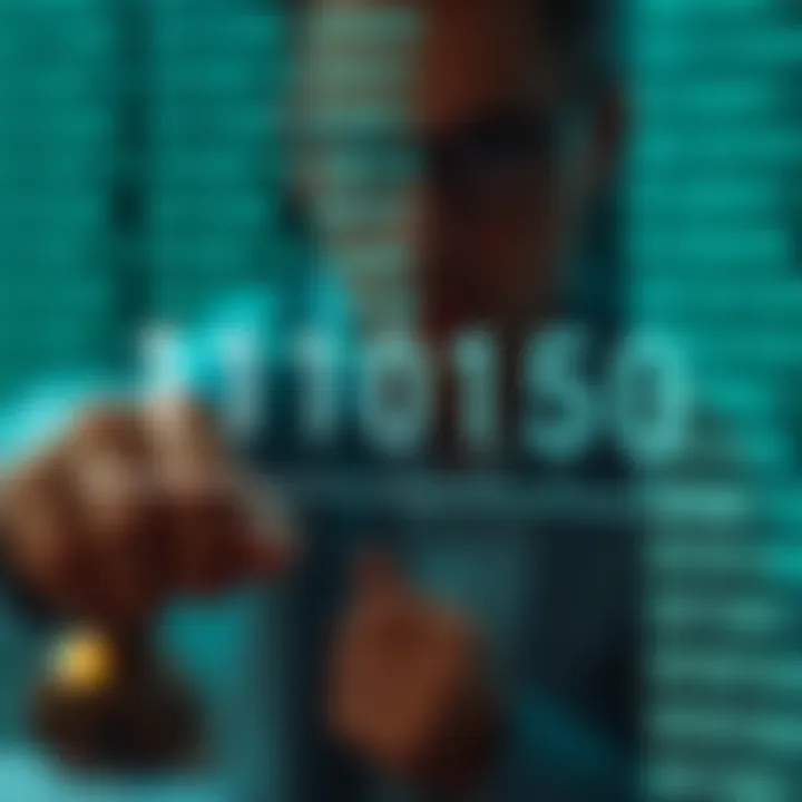 Diagram illustrating the binary numbering system with bits representing powers of two