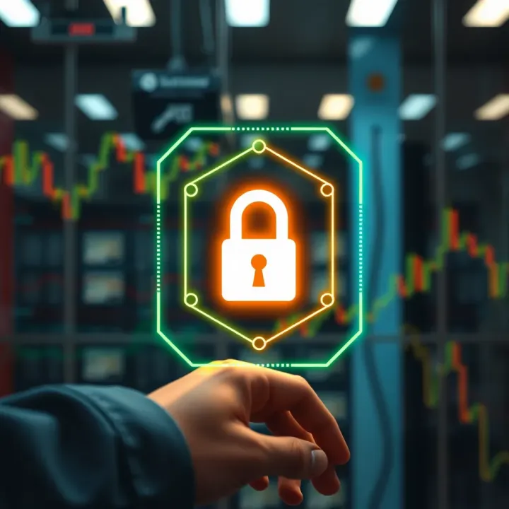 Secure digital transaction symbolizing data protection in online stock trading apps