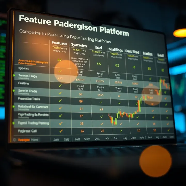 Comparison chart showing features of various paper trading websites suitable for investors