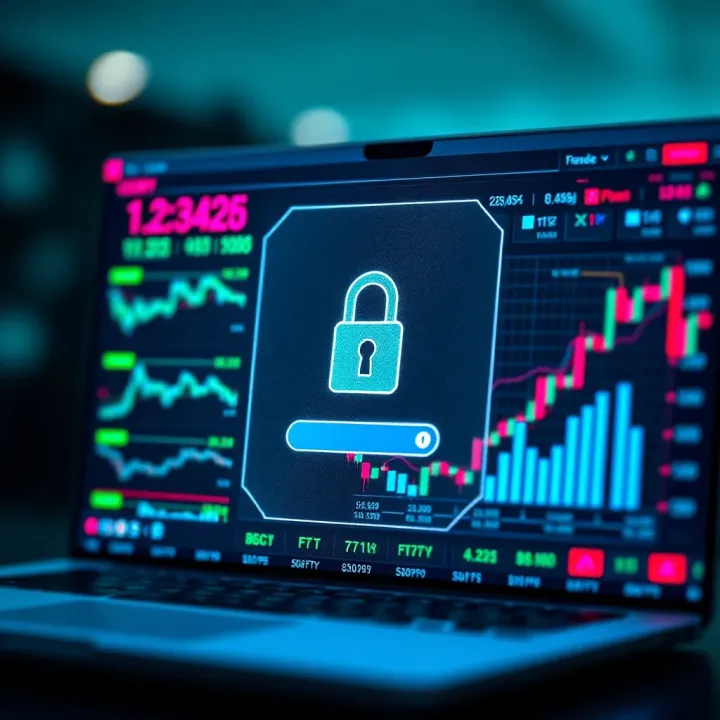 Secure login screen illustrating encryption and safety measures for protecting online forex trading accounts