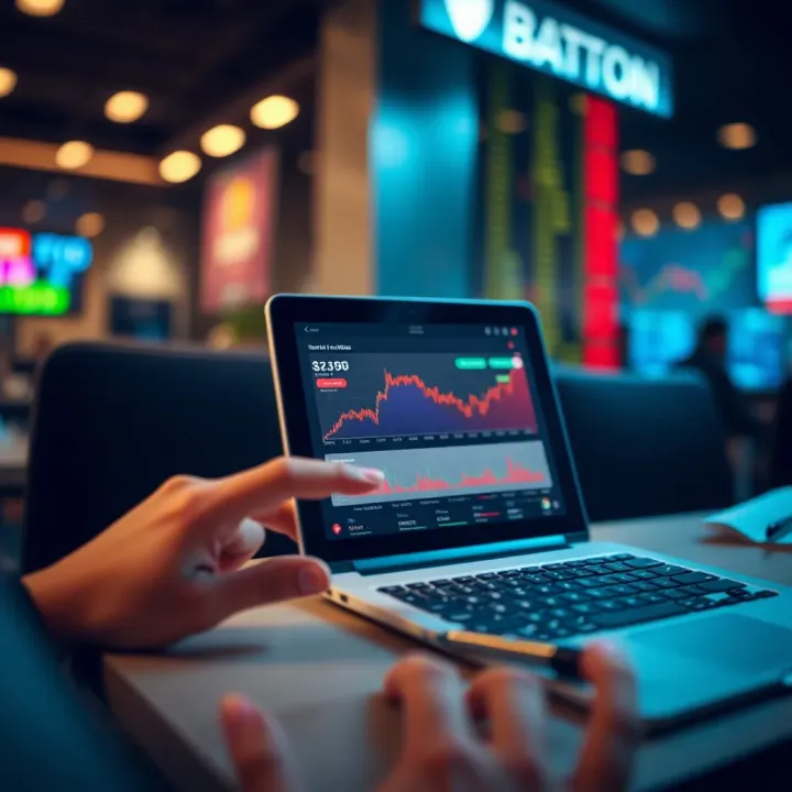 User interface showcasing key features of a popular Indian trading app