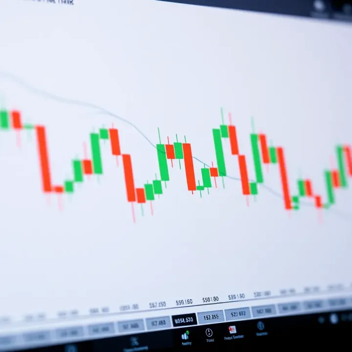 Detailed candlestick chart with bullish and bearish patterns for market analysis