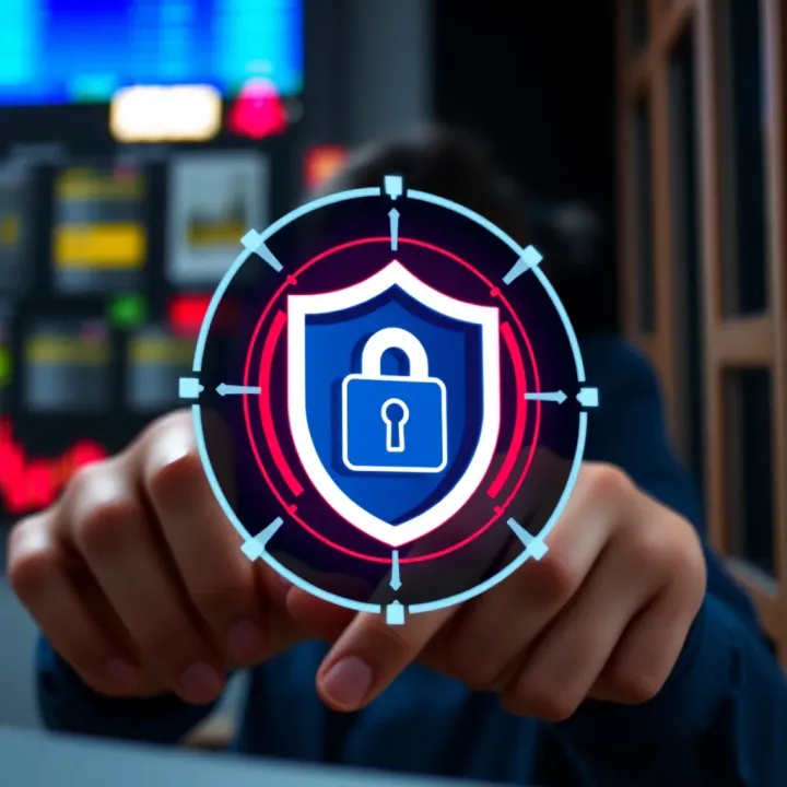 Visual representation of security features like encryption and secure login in digital trading apps