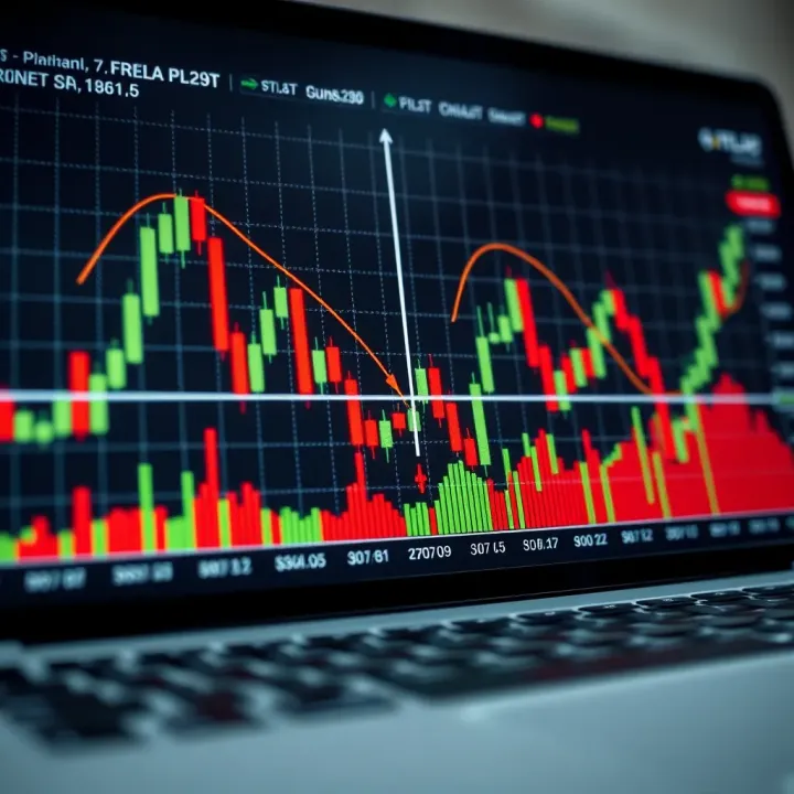 Illustration showing a comparison of traditional and new chart patterns on a financial graph