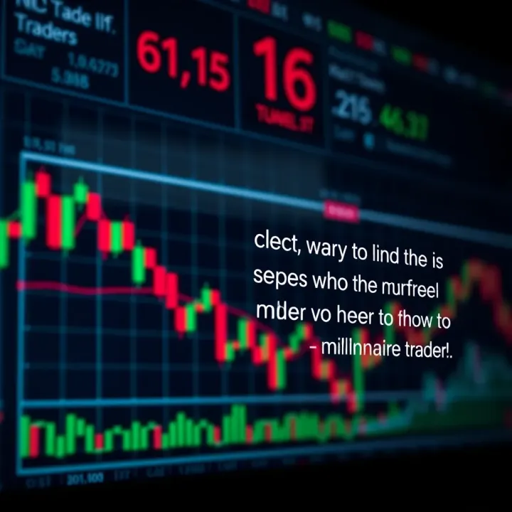Motivational forex trading chart with upward trends and inspirational quote overlay