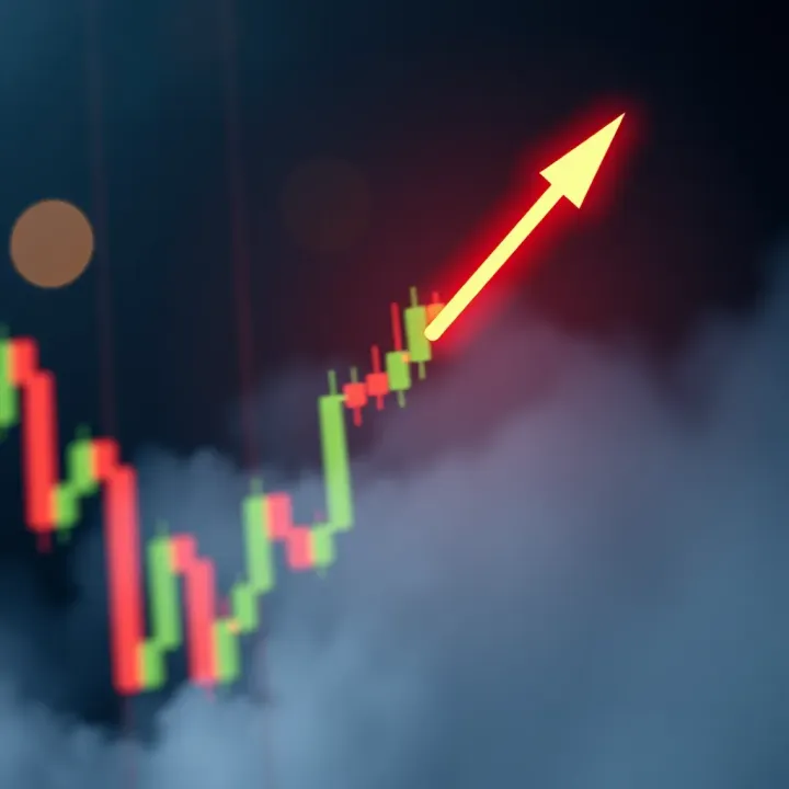 Bearish Shooting Star Indicating Downtrend Bearish shooting star candlestick pattern highlighting possible price decline