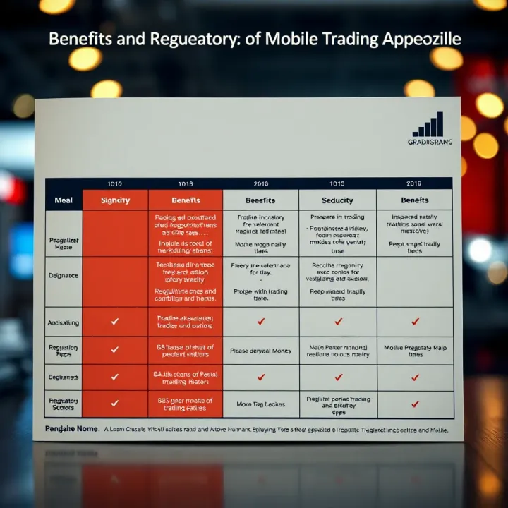 Comparison chart highlighting benefits and regulatory aspects of Indian mobile trading platforms