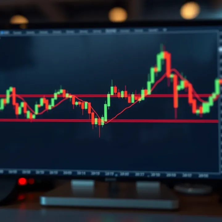Diagram illustrating bearish momentum candlestick pattern with declining price movement
