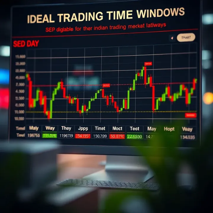 Chart depicting optimal trading windows during the Indian stock exchange hours with marked high activity periods