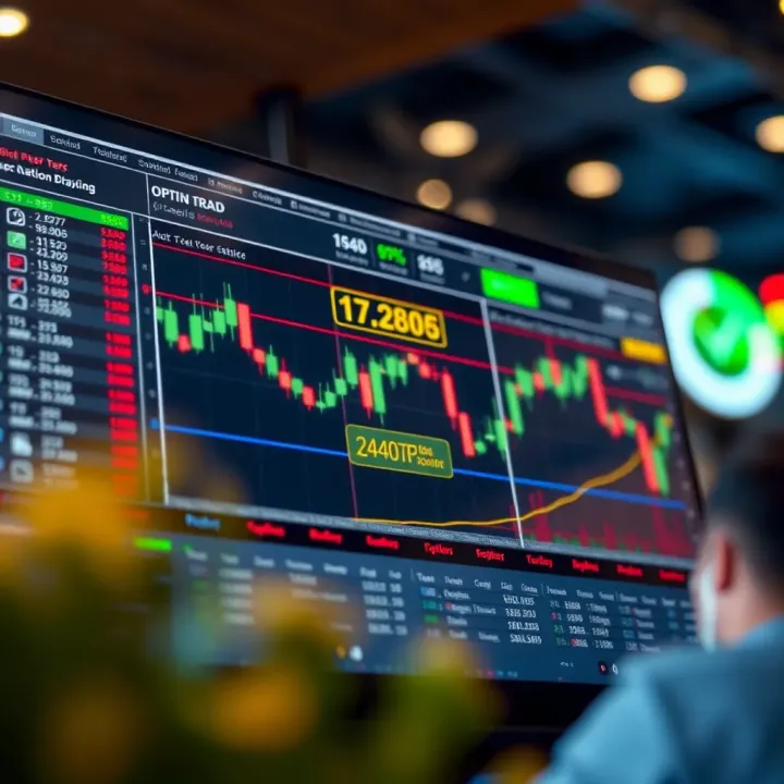 Chart displaying option trading strategies with highlighted key points for learning
