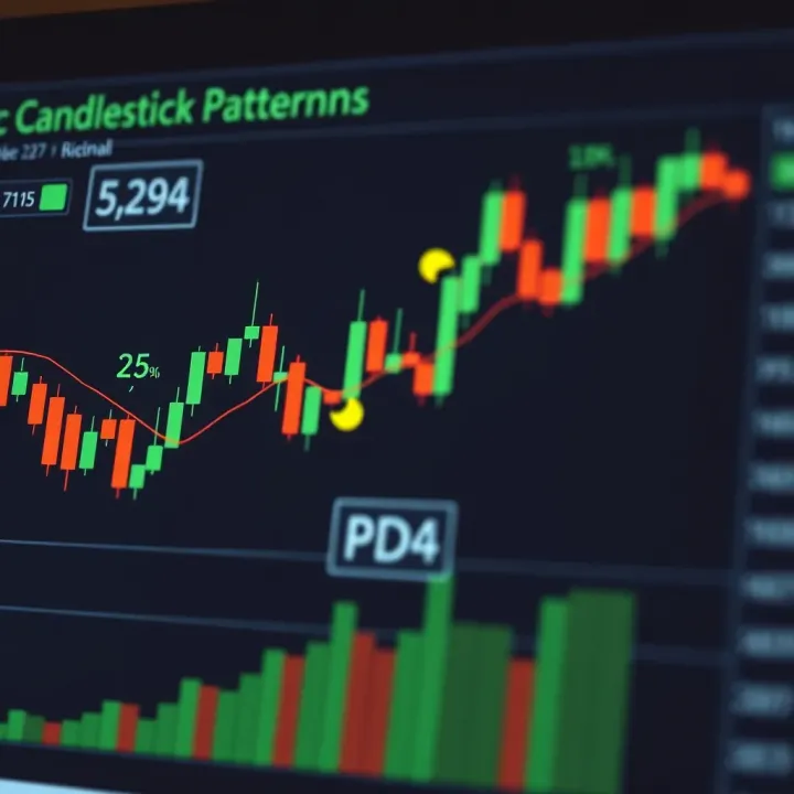 Basic Candlestick Chart Patterns Explained Illustration of various candlestick chart patterns highlighting bullish and bearish signals