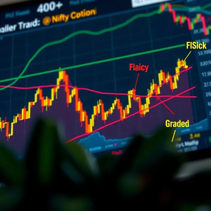 Graph showing fluctuations in Bank Nifty options with annotations on trading strategies
